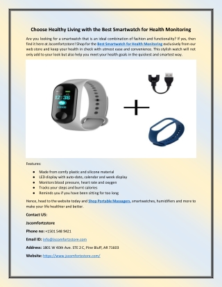 Choose Healthy Living with the Best Smartwatch for Health Monitoring