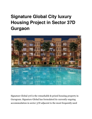 Signature Global City