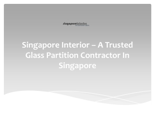 Glass Partition in Singapore