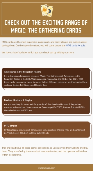Check out the Exciting Range of Magic The Gathering Cards