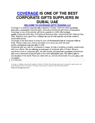 promotional gift supplier in Qatar