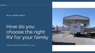 How do you choose the right RV for your family