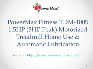 PowerMax Fitness TDM-100S® Motorized Treadmill with Jumping Wheel & Auto Lubrication