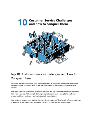 Top 10 Customer Service Challenges and How to Conquer Them