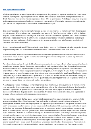 AZUL SEGUROS UMA ALTERNATIVA GARANTIDA COM O CUSTO JUSTO.
