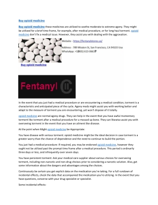 Buy opioid medicine