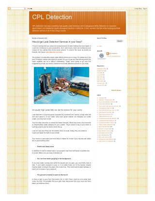 How to Get Leak Detection Services in your Area?