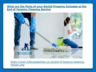 What are the Parts of your Rental Property Included at the End of Tenancy Cleaning Service