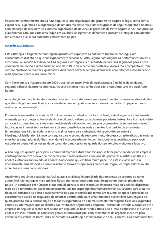 AZUL SEGUROS UMA ALTERNATIVA GARANTIDA COM O CUSTO JUSTO.