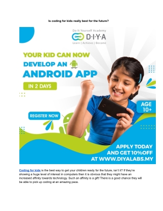 Is coding for kids really best for the future_