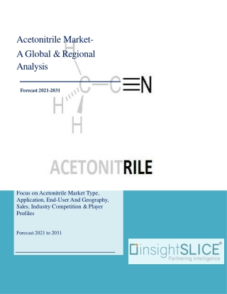 Acetonitrile Market  Share, Trends, Analysis and Forecasts, 2021-2031
