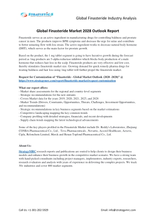Finasteride Market Forecasts to 2028