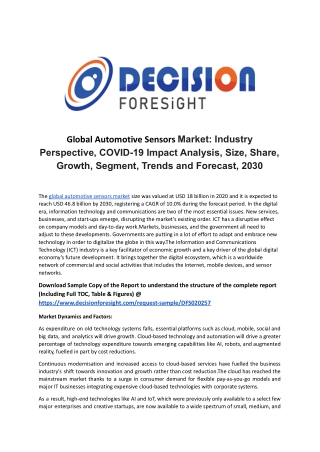 Global Automotive Sensors Market
