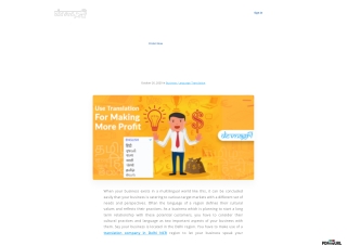 Use Translation For Making More Profit