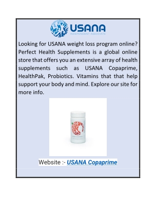 USANA CopaprimePerfecthealthsupplements.com