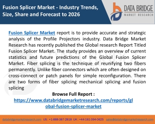 Fusion Splicer Market estimated to register a substantial CAGR of 7.64% in the forecast period of 2019 to 2026