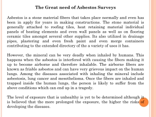 asbestos survey types