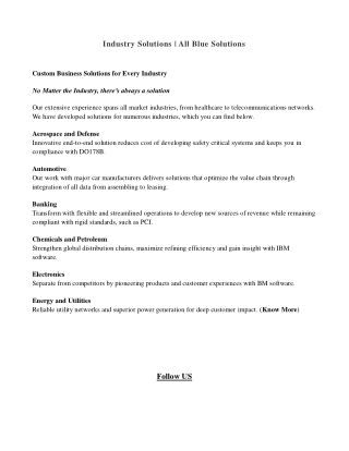 Custom Business Solutions for Every Industry-Allbluesolutions.com