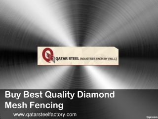 Buy Best Quality Diamond Mesh Fencing - www.qatarsteelfactory.com