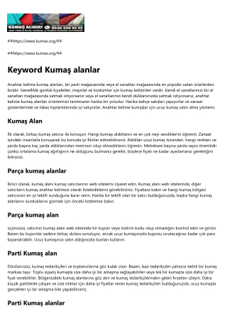 Kumaş Alan