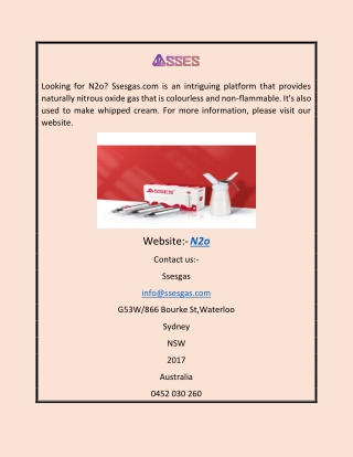 N2o | Ssesgas.com