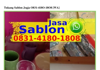 Tukang Sablon Jogja ౦8౩1.Ꮞ18౦.18౦8(WA)