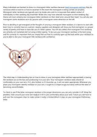 7 Things About monogram letter necklace You'll Kick Yourself for Not Knowing