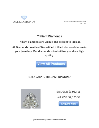 Trilliant Diamonds