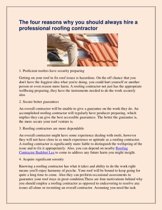 Find The Best Roofing Contractor in Badshot Lea.