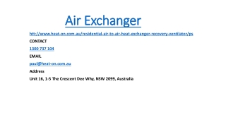Do You Want to Ventilate Your Home with Efficient Air Exchanger?
