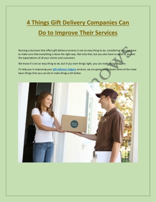 4 Things Gift Delivery Companies Can Do to Improve Their Services