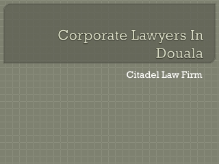 Corporate Lawyers In Douala