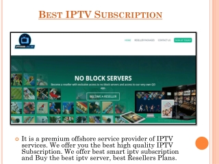 Buy the best iptv server