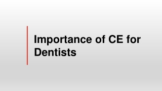 Dental Continuing Education Slovenia