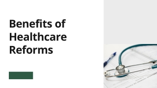 Benefits of Healthcare Reforms