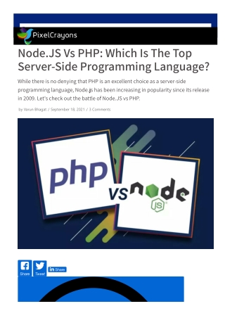 Node.JS Vs PHP: Which Is The Top Server-Side Programming Language?