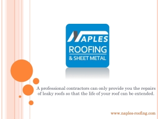 Roof Replacement Contractor - Naples Roofing - PPT