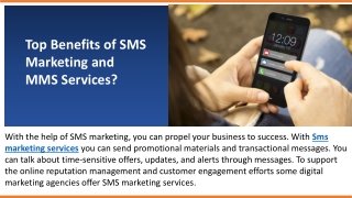 Top Benefits of SMS Marketing and MMS Services?