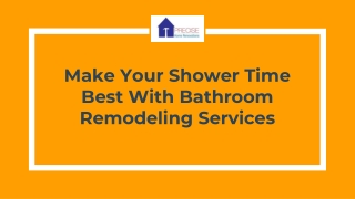 Make Your Shower Time Best With Bathroom Remodeling Services