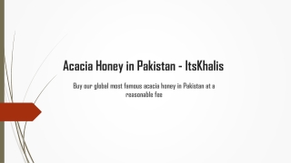 Shop for Organic Honey in Pakistan Online - ITS KHALIS