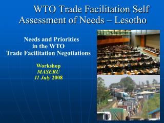 WTO Trade Facilitation Self Assessment of Needs – Lesotho