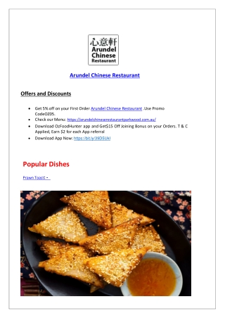 5% Off - Arundel Chinese Restaurant Menu Parkwood, QLD