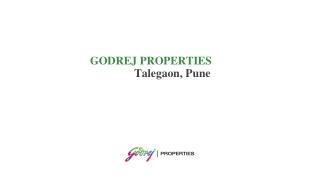 Godrej Properties At Talegaon, Pune | E-Brochure