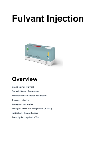 Fulvant Injection