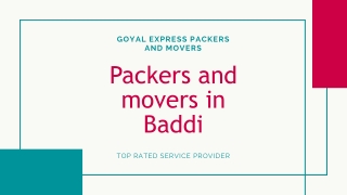 Get Affordable Packers And Movers In Baddi