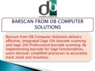 BARSCAN FROM DB COMPUTER SOLUTIONS