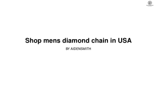 Shop mens diamond chain in USA