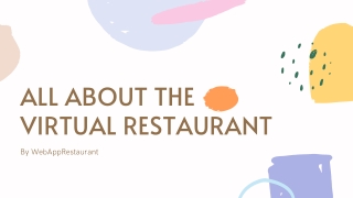 All About The Virtual Restaurant By WebappRestaurant