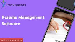 Top of the Best Resume Management Software by Track Talents