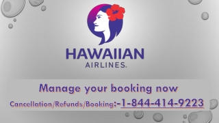 Hawaiian Airlines Flight Baggage Service Number - 1-844-414-9223